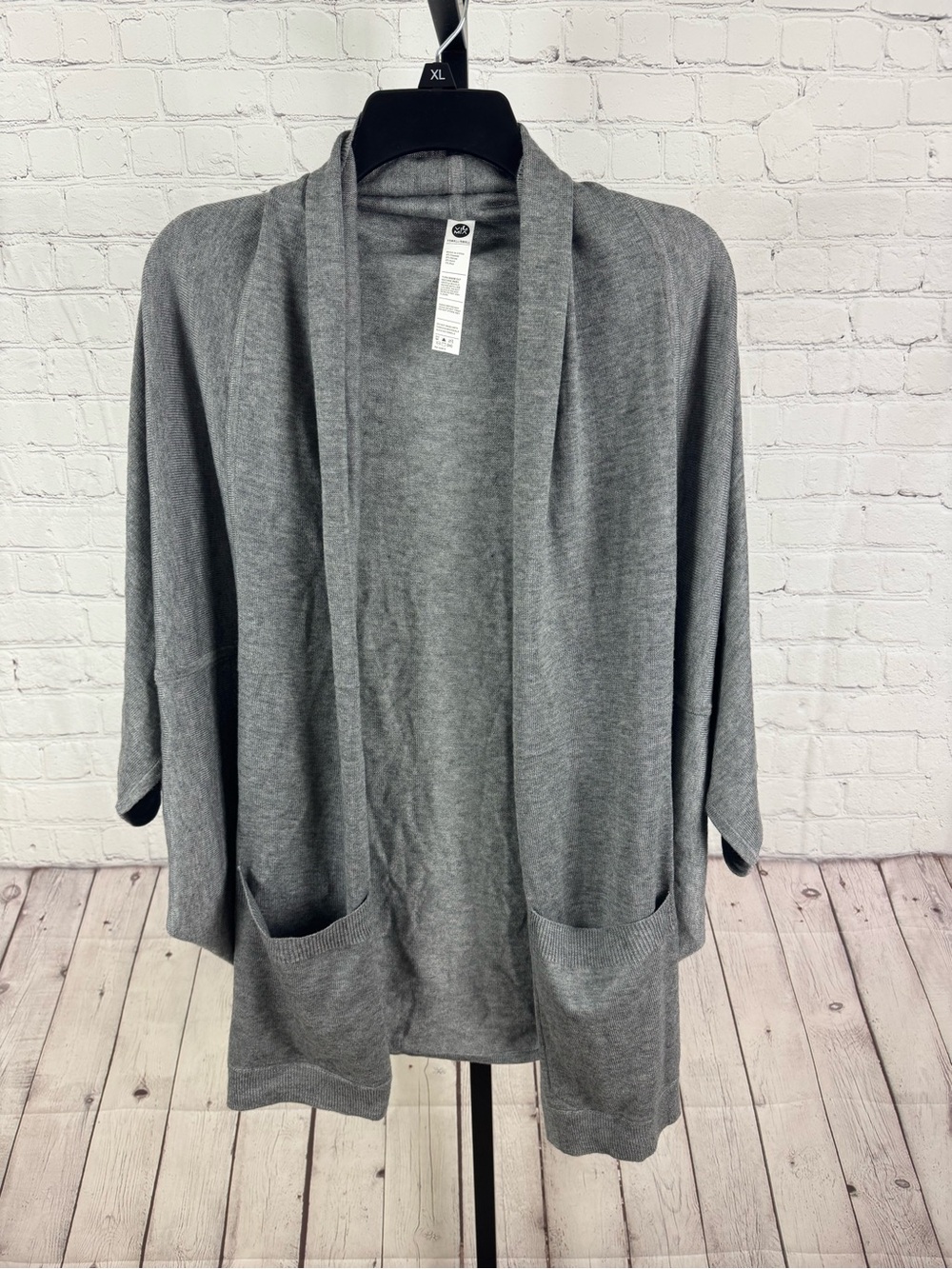 VIMMIA Charcoal Grey Knit Dolman Cocoon Cardigan Wrap Sweater Size XS/S